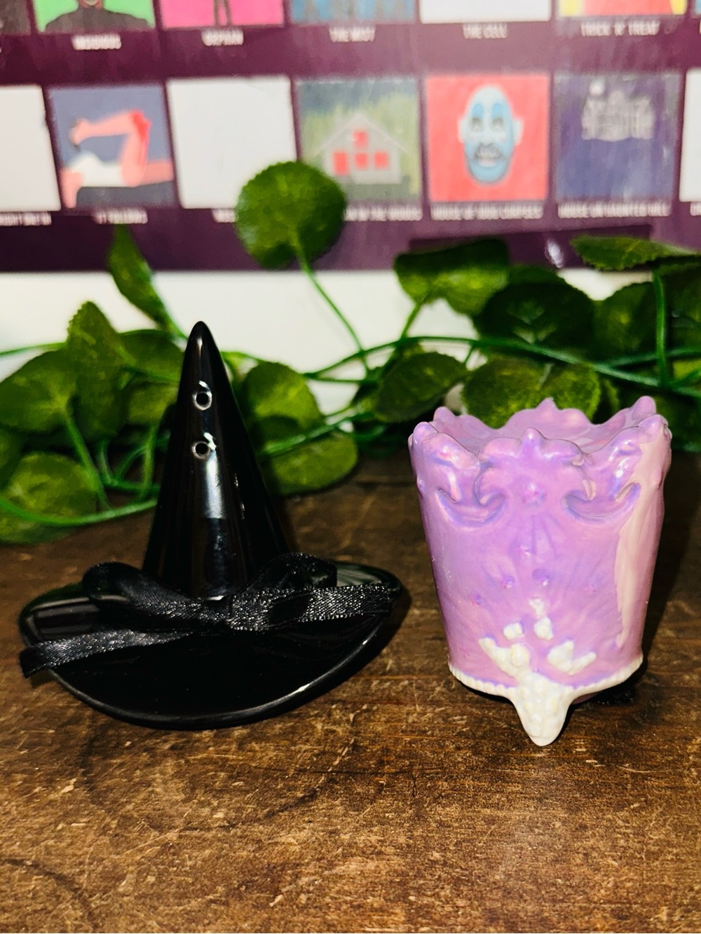 Wizard of Oz Glinda Elphaba Crown Witch Hat Salt and Pepper Shaker Set